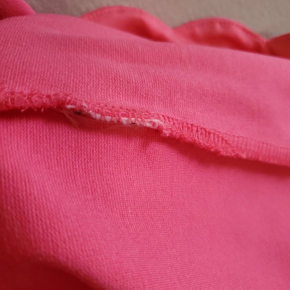 𝅺Pink/coral Medium(M) scalloped shift sleeveless monteau los angeles dress - Picture 7 of 7
